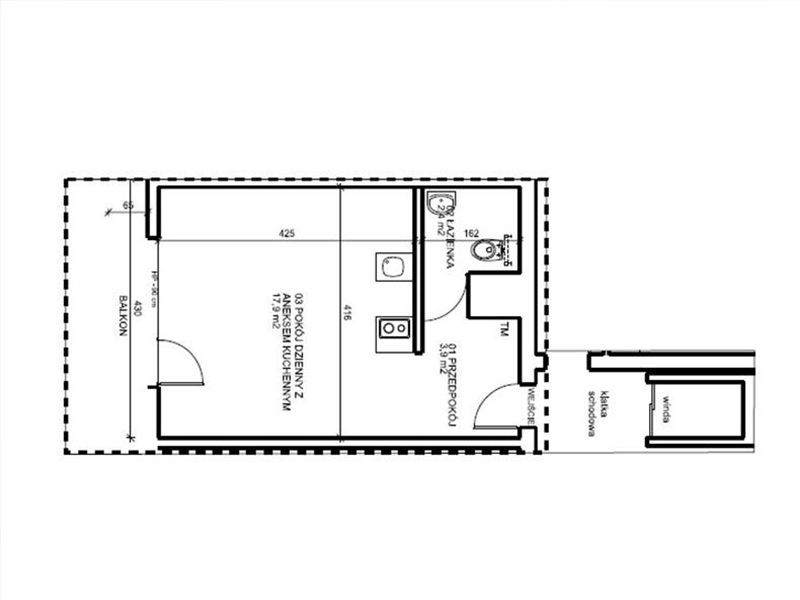 Sprzedam bezpośrednio kawalerkę 25m2 przy Olivia Buisness Center i UG