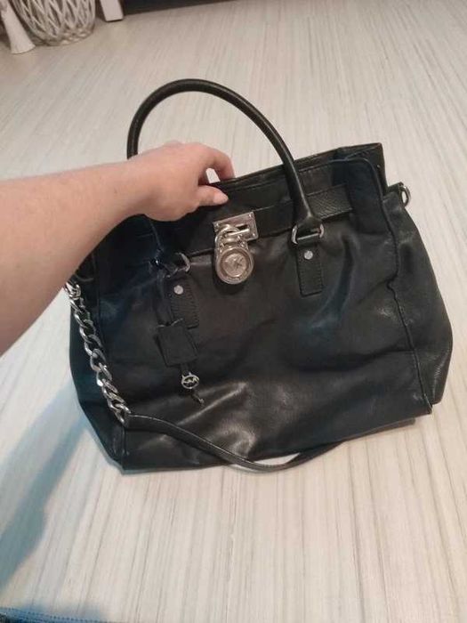 Michael Kors Hamilton czarna torebka klasyk, skóra naturalna. A4