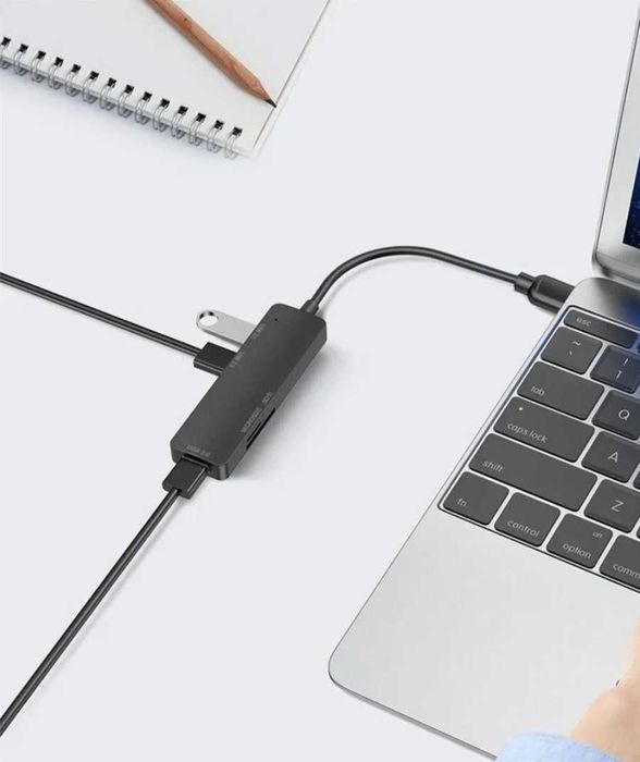 USB C HUB 3x portas USB 2.0 1x 3.0 Novo