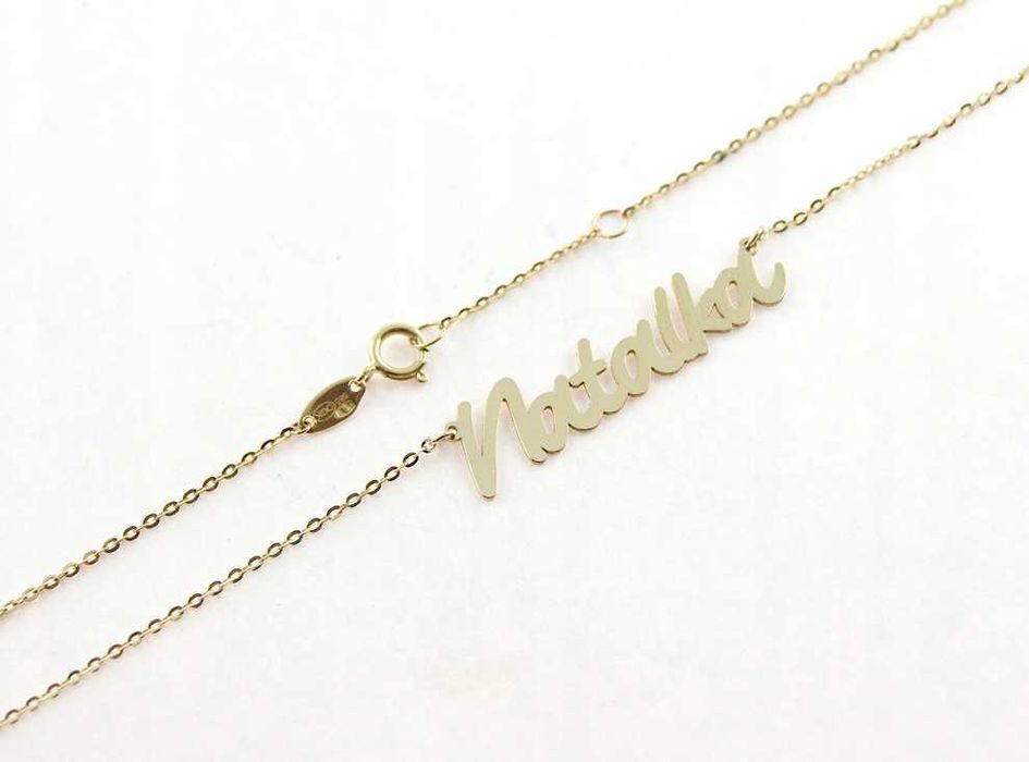 Złoty łańcuszek celebrytka IMIĘ NATALKA ZŁOTO_ p.585 CUDO