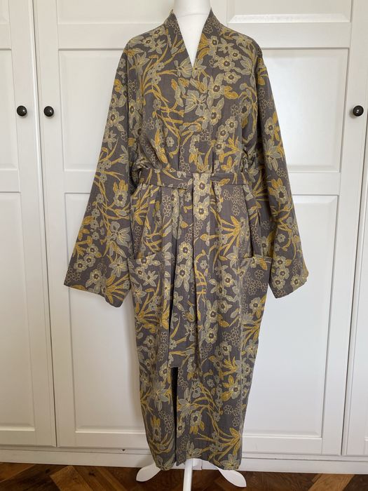 Kimono oliwkowe w stylu japońskim 100% cotton