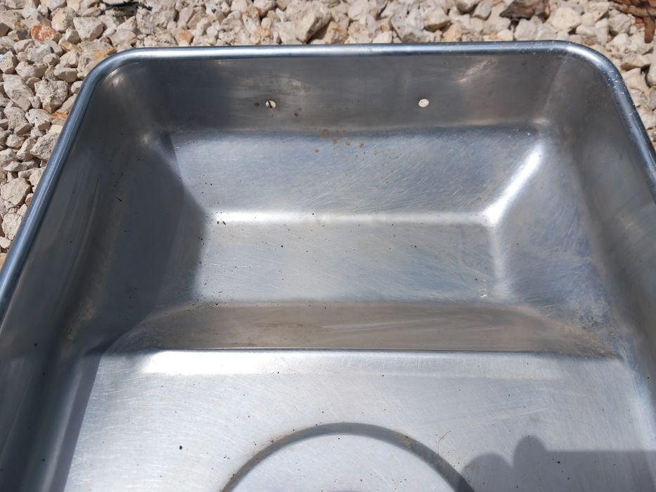 Comodouro de inox com 2 pias