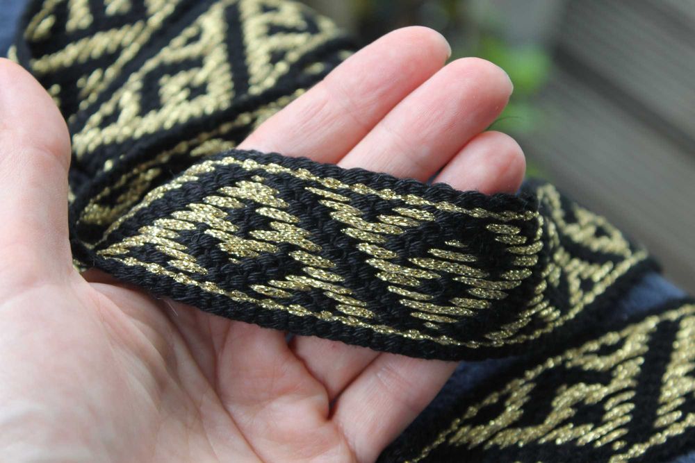 Bogata krajka bardkowa ręcznie tkana, pas, пояс традыцыйны