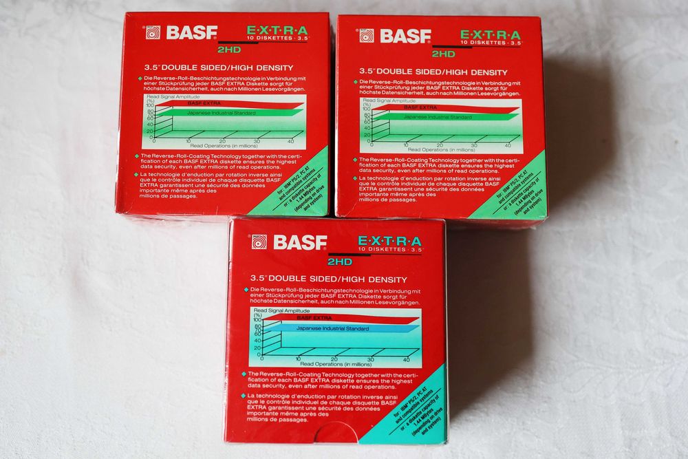 Dyskietki Basf 3,5'' 2HD Extra, pakiet