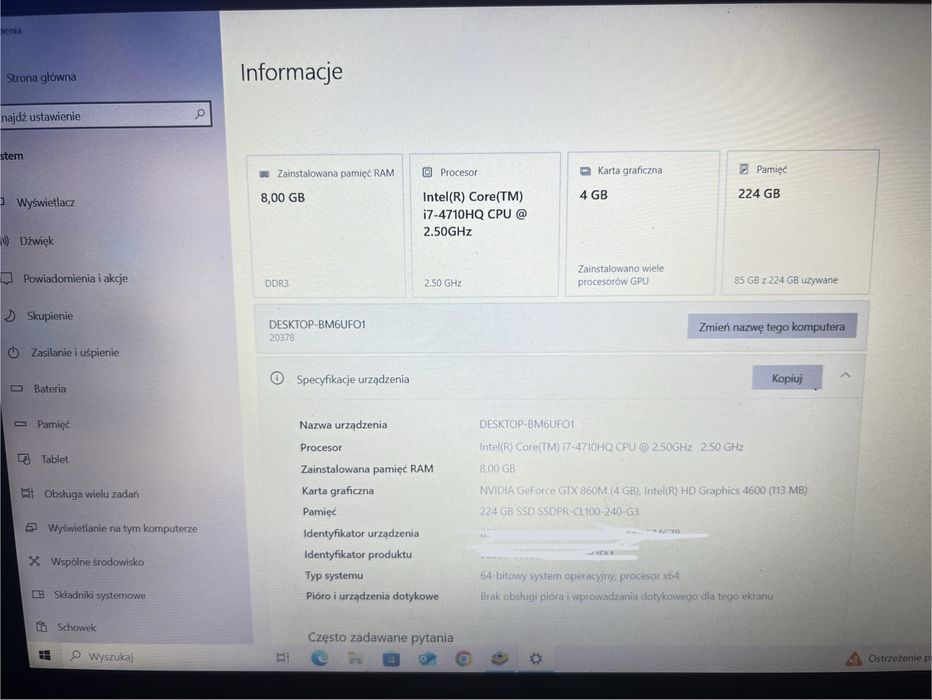 Laptop lenovo y50-70 gamingowy Okazja!!