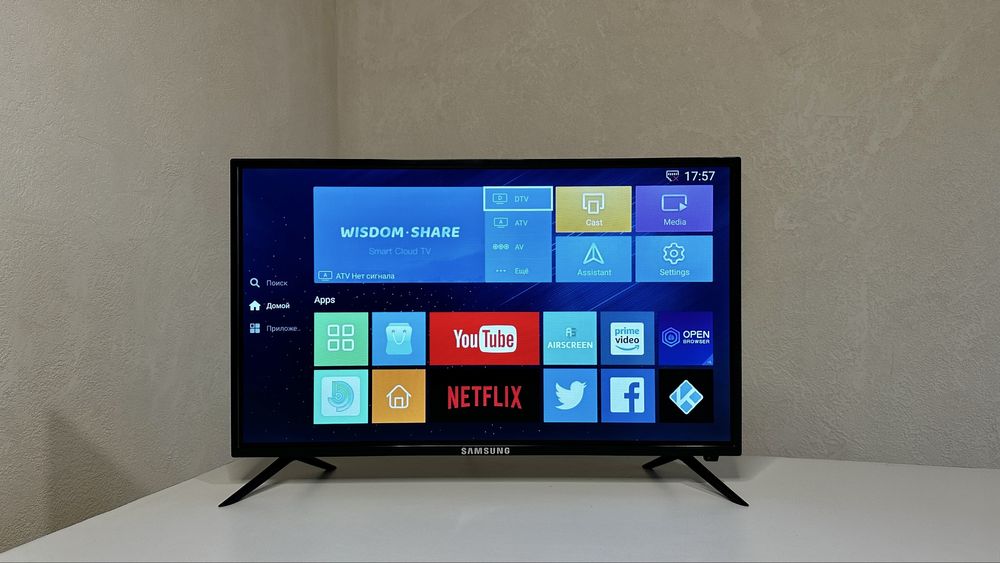 Смарт телевізор Самсунг 32 42 45 50 55 дюйми LED WiFi T2 4K голосовий