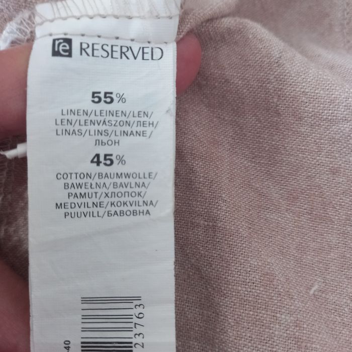 Koszula kurtka len bawełna Reserved M beżowa