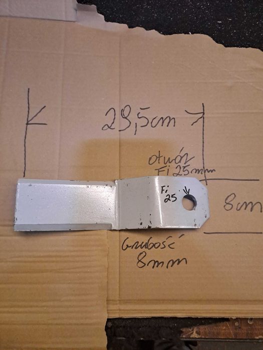 nóż do kosiarki sadowniczej tłuki rozdrabniacza fi 25mm