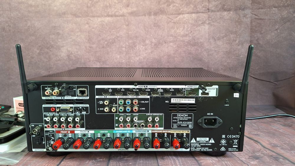 Mocny Denon z Wifi Bluetooth AVR-X3100, 180W  4K60P Spotify