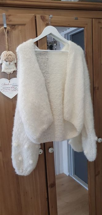 Sweterek handmade merino alpaka