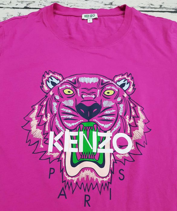 Kenzo * koszulka * tiger * różowa * damska * L