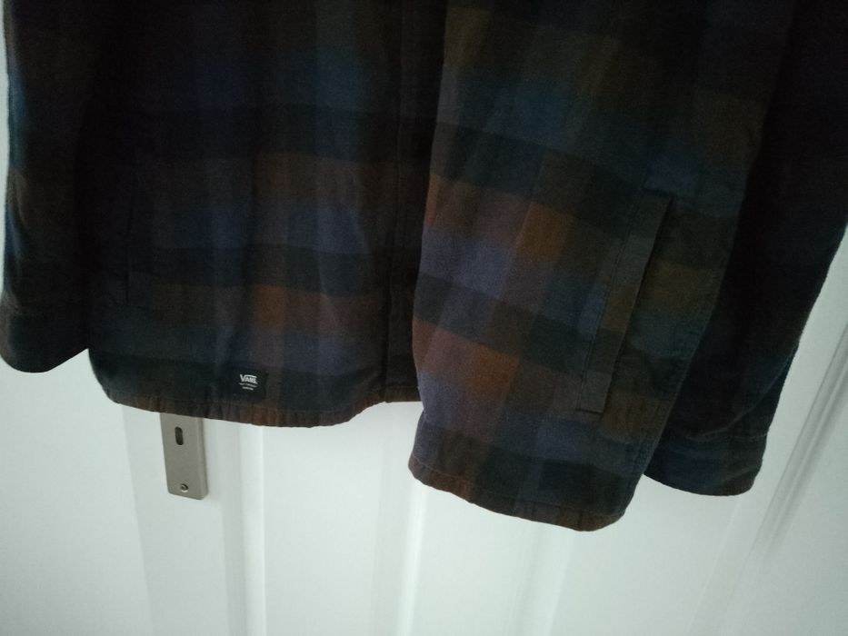 Vans gruba bluza koszulowa zimowa jesienna koszula ocieplana w kratę