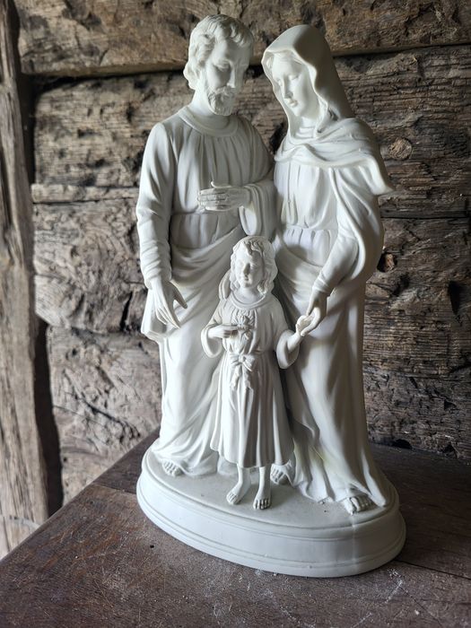 Biskwit Święta Rodzina Maryja Jezus Józef porcelana