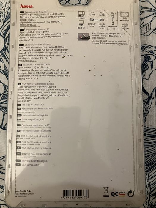 Cabo extensao vga monitor