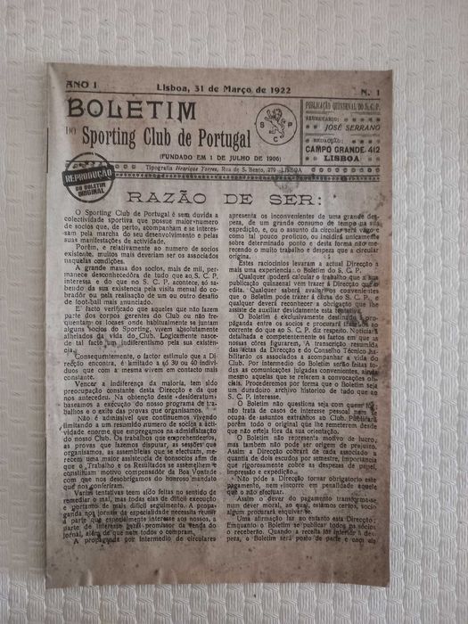 Jornal do Sporting do 100º Aniversário