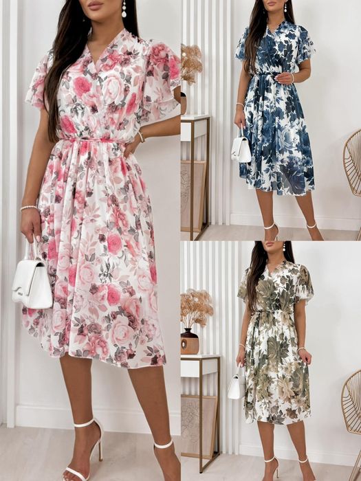 Sukienka kwiaty,big size