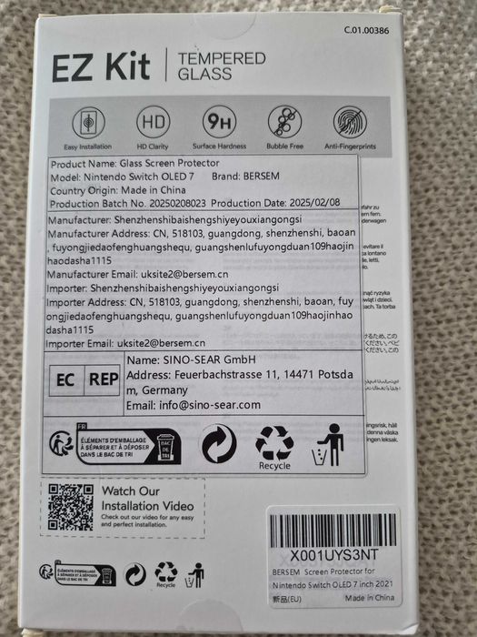 zestaw dwóch szkieł hartowanych dedykowanych dla Nintendo Switch