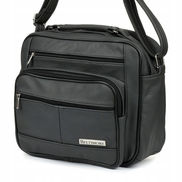 Torba męska skórzana do pracy skóra klasyczna pojemna przez ramię