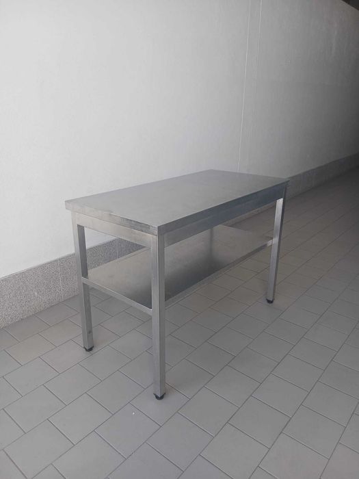 Escaparate em aço inox bancada neutra mesa apoio