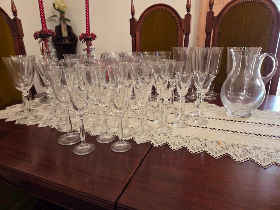 Conjunto copos de cristal Boehmia modelo Ângela