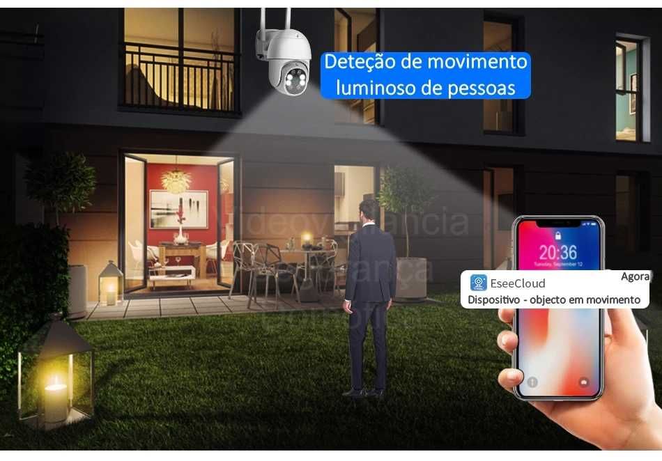 Conjunto ‼️ 2 Câmaras Fixas ‼️ 2 Rotativas ‼️ Deteção Movimento