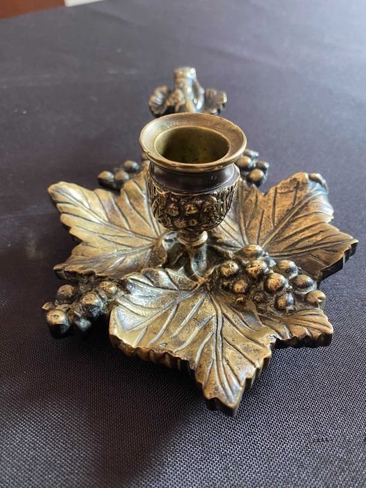 Suporte vela em bronze/latão Vinted