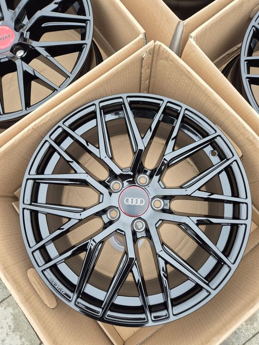 Felgi 18" 5x112 VW Audi BMW Mercedes Skoda Mini Cupra MG TPMS Czarne Nowe | #RS4