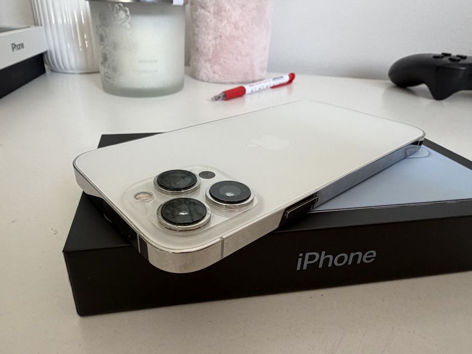 iPhone 13 Pro Max 128gb Silver Idealny Oryginalna Bateria 93%