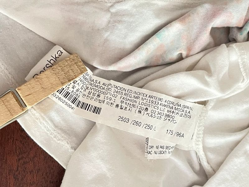 T-shirt Vintage Bershka Branca Algodão  Tamanho L