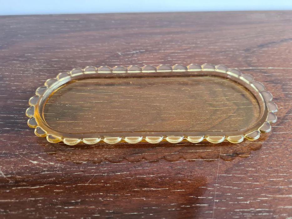 4 mini bandejas de vidro