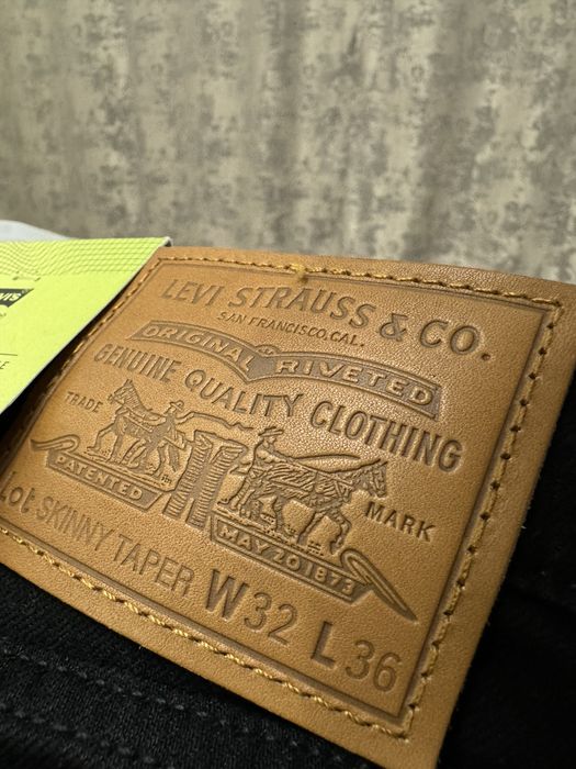 Чорні оригінальні чоловічі джинси Levi’s, розмір 32х36