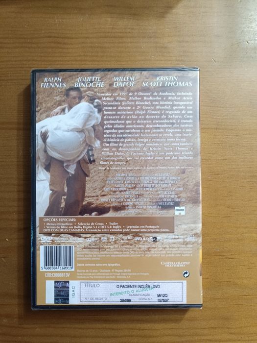 DVD do filme "O Paciente Inglês" (selado) (portes grátis)