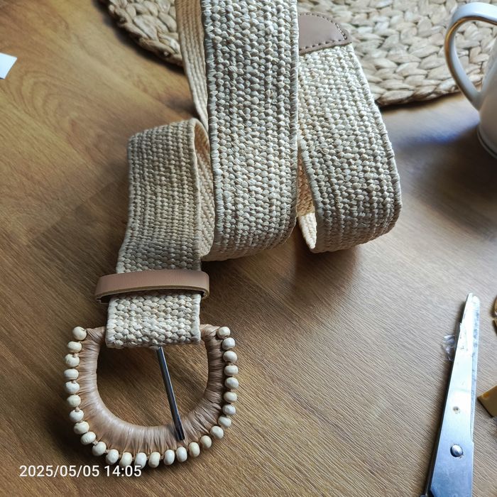 Nowych Boho pasek pleciony z ozdobną klamrą