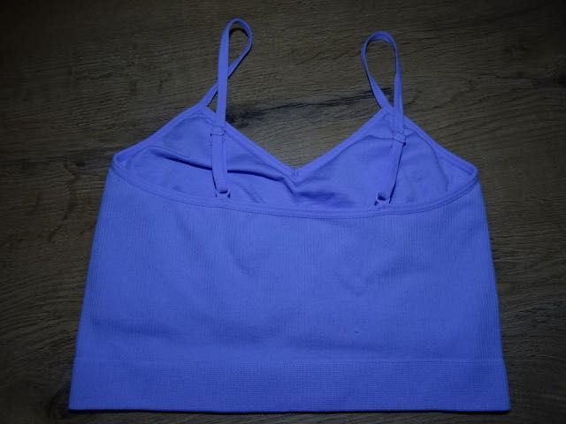 Primark liliowy topik prążek nowy XXS