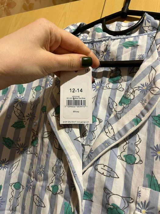 Жіночий піжама рубашка шорти у смужку Disney M-L