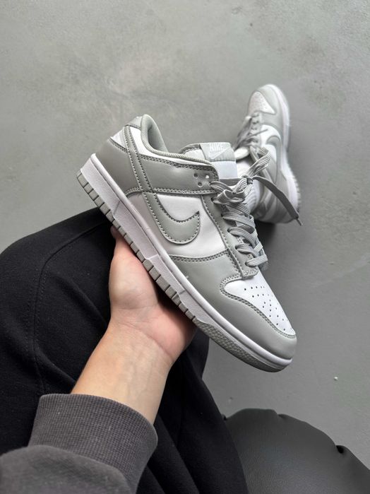 Женские кроссовки Nike Dunk Low Light Grey/White. Размеры 36-41
