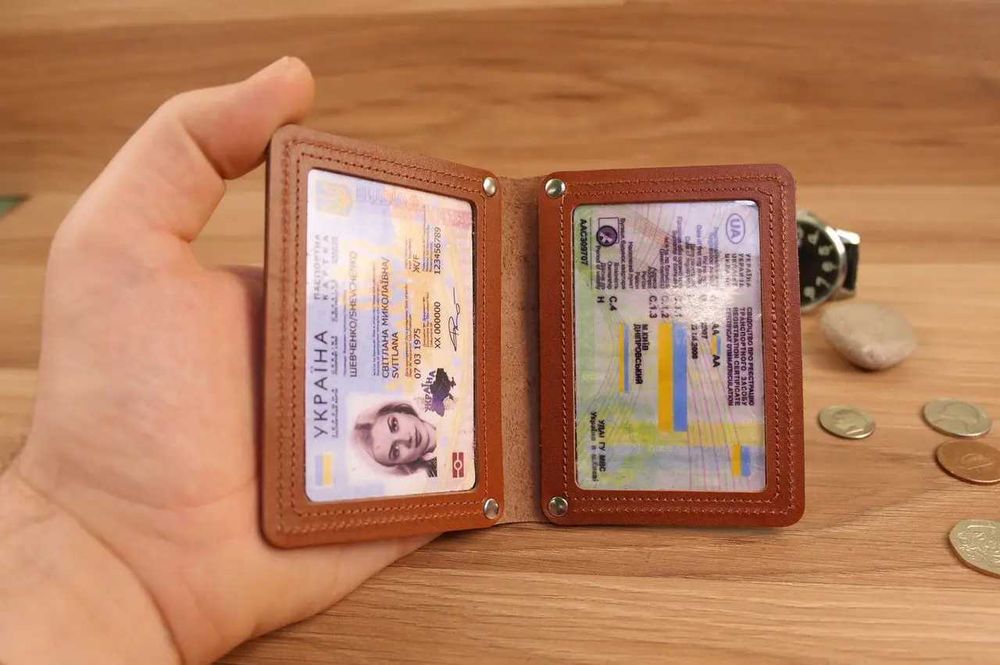 Обкладинка для автодокументів/ нового паспорта з вікнами