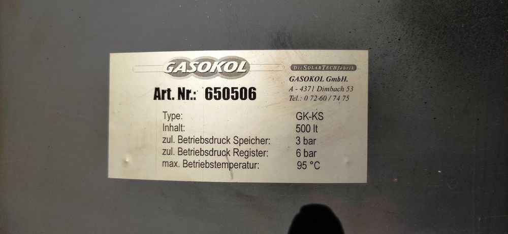 Bufor kombinowany 500 L bojler CWU nierdzewka GASKOL