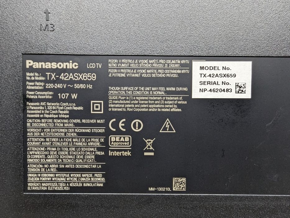 PANASONIC TX-42ASX659 Full HD 120 Гц ,3D, Smart TV,Wi FI, T2-тюнер