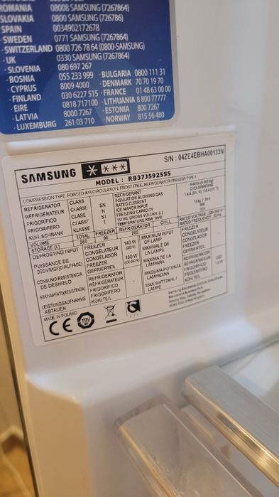 Lodówka zamrażarka No Frost 201 cm Samsung RB37J5925SS  Inox p