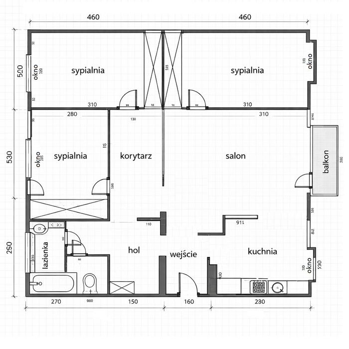 86m2, 4 pokoje, balkon, KW, 5 min do metra
