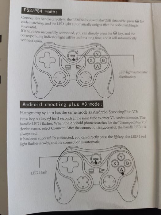 NOVO Comando Gamepad bluetooth para telemóvel android/IOS/PS3/PS4
