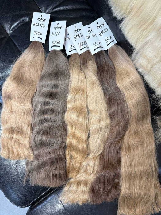 Włosy słowiańskie 70 cm | naturalny blond PREMIUM