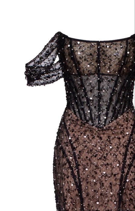 Новое вечернее платье Milla Nova | Черное в пайетках | Оригинал