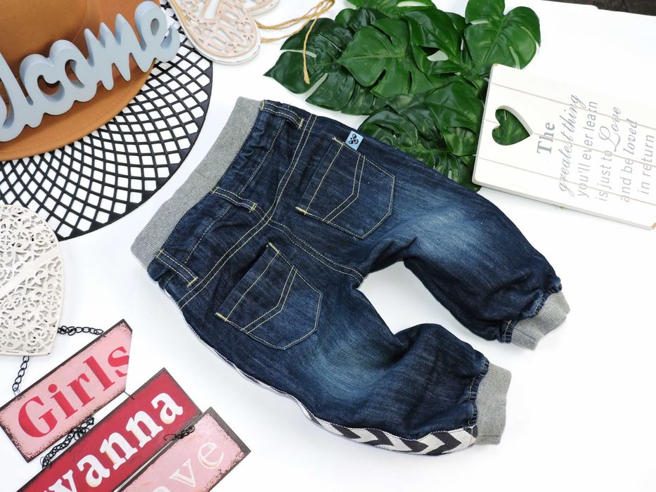 Hummel - oryginalne jeansy pumpy logo r 74