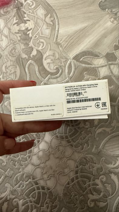 Оригинальный коробок Airpods 2