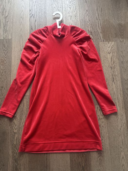 Sukienka Mosquito z weluru czerwona rozmiar M