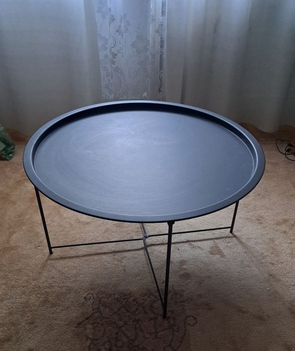 Stolik tarasowy metalowy okrągły