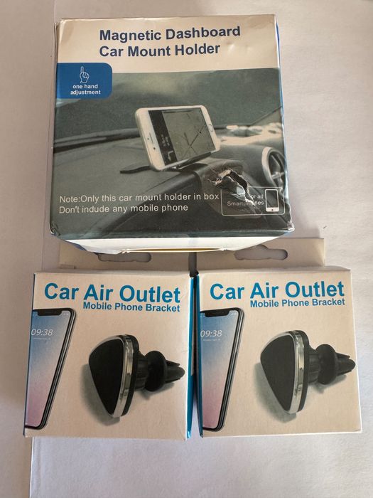 Suportes telemóvel universais em clipe e em L para saída de ar