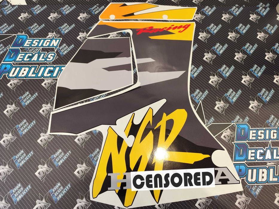Autocolantes para Honda NSR 50 R--- 1997, versão mota preta